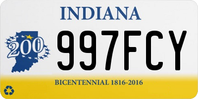 IN license plate 997FCY