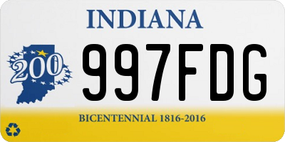 IN license plate 997FDG