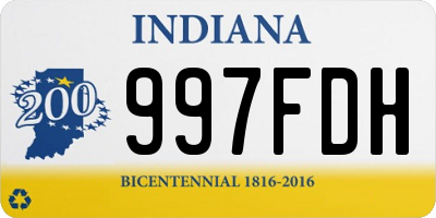 IN license plate 997FDH