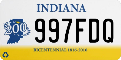 IN license plate 997FDQ