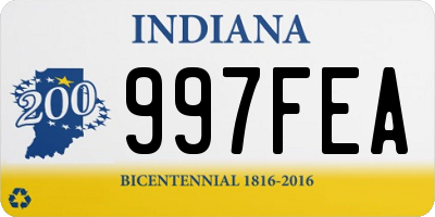 IN license plate 997FEA