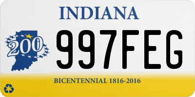 IN license plate 997FEG