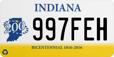 IN license plate 997FEH