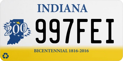 IN license plate 997FEI