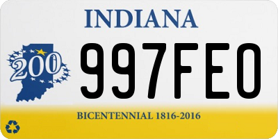 IN license plate 997FEO