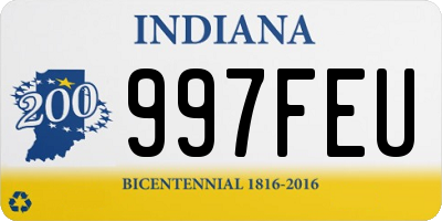 IN license plate 997FEU