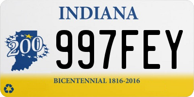 IN license plate 997FEY