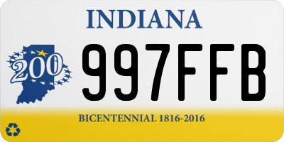 IN license plate 997FFB