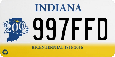 IN license plate 997FFD