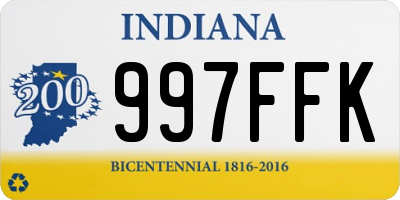 IN license plate 997FFK