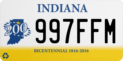 IN license plate 997FFM