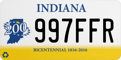 IN license plate 997FFR