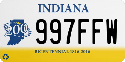 IN license plate 997FFW