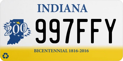 IN license plate 997FFY