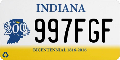 IN license plate 997FGF