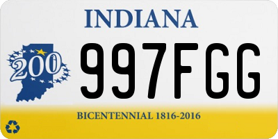 IN license plate 997FGG