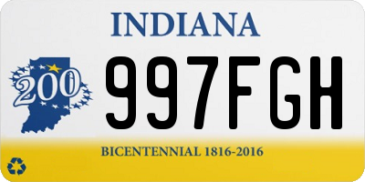 IN license plate 997FGH