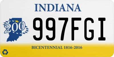 IN license plate 997FGI