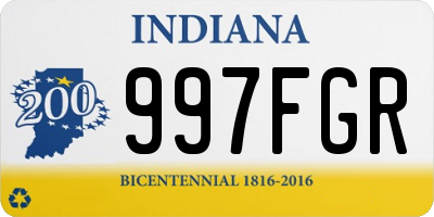 IN license plate 997FGR