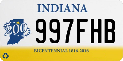 IN license plate 997FHB