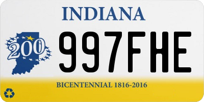 IN license plate 997FHE