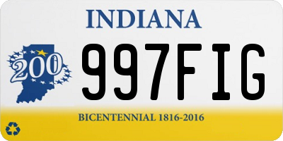 IN license plate 997FIG