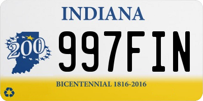 IN license plate 997FIN