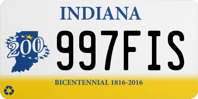 IN license plate 997FIS