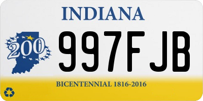 IN license plate 997FJB