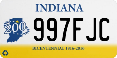 IN license plate 997FJC