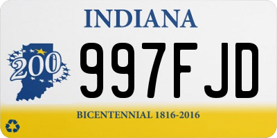 IN license plate 997FJD