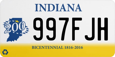 IN license plate 997FJH