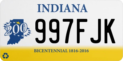 IN license plate 997FJK