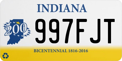 IN license plate 997FJT