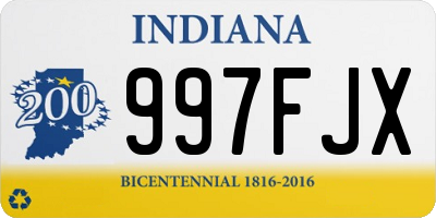 IN license plate 997FJX