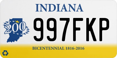 IN license plate 997FKP