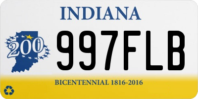 IN license plate 997FLB