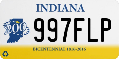 IN license plate 997FLP