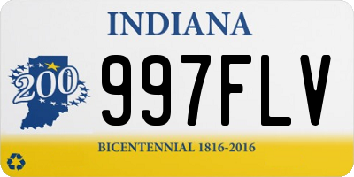 IN license plate 997FLV