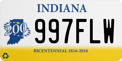 IN license plate 997FLW