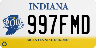 IN license plate 997FMD