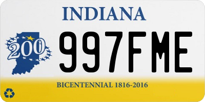 IN license plate 997FME