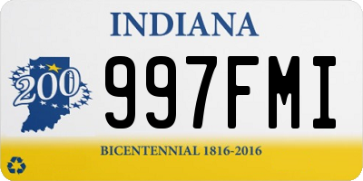 IN license plate 997FMI