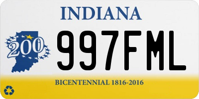 IN license plate 997FML