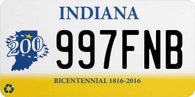 IN license plate 997FNB