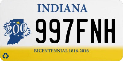 IN license plate 997FNH