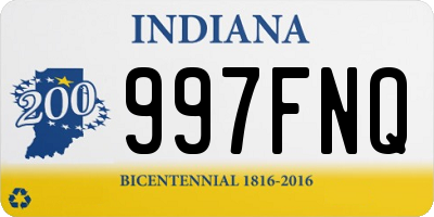 IN license plate 997FNQ