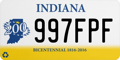 IN license plate 997FPF