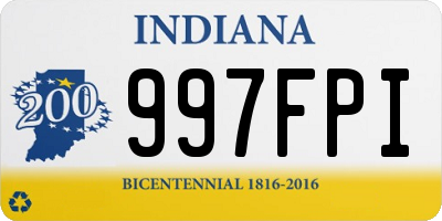 IN license plate 997FPI