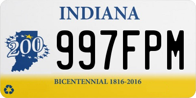 IN license plate 997FPM